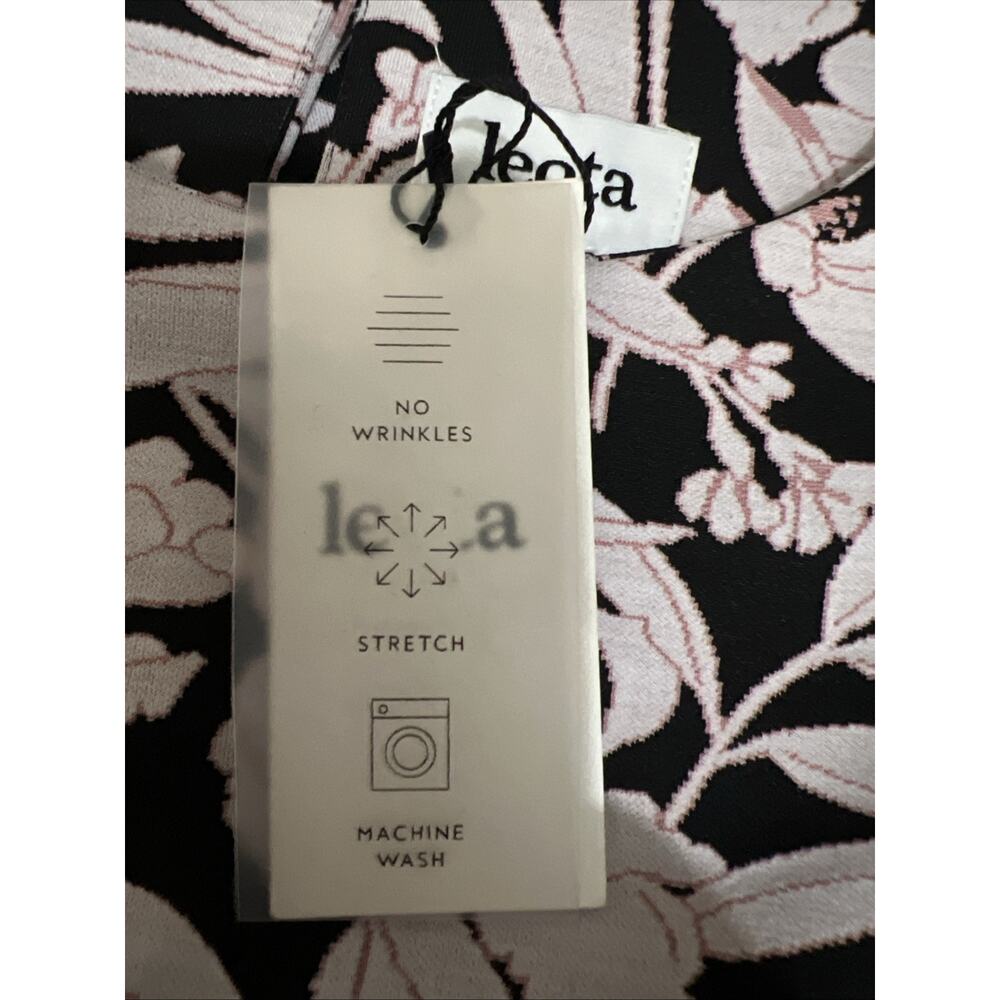 Leota Mackenzie Black Pink Floral Fit And Flare Dress Size 3X NWT Retail $148 - Picture 4 of 4